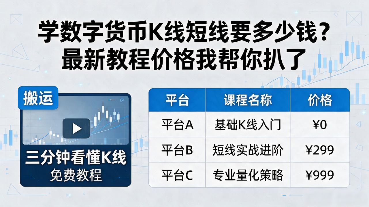 学数字货币K线短线要多少钱？最新教程价格我帮你扒了