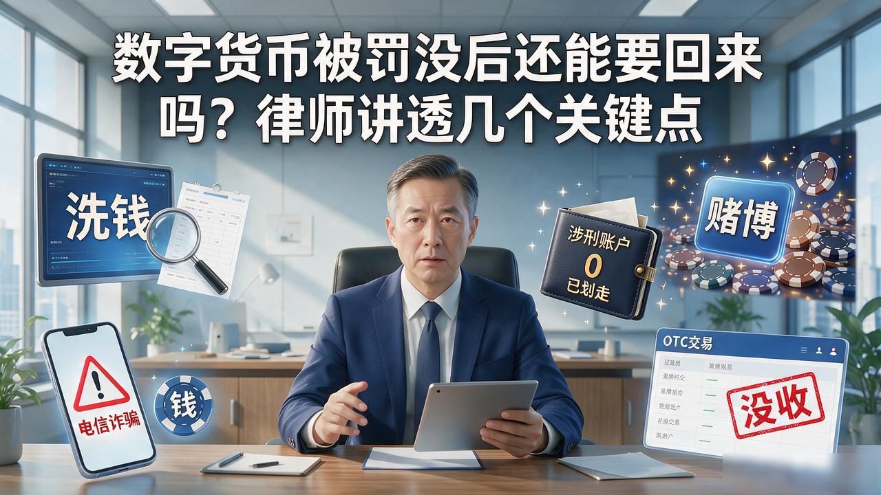 数字货币被罚没后还能要回来吗？律师讲透几个关键点