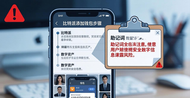 比特派添加钱包步骤易暴露助记词 小心被窥屏录屏盗走资产