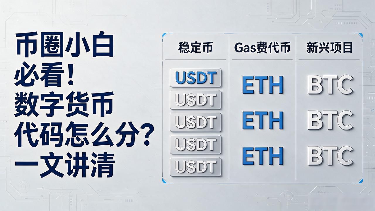币圈小白必看！数字货币代码怎么分？一文讲清